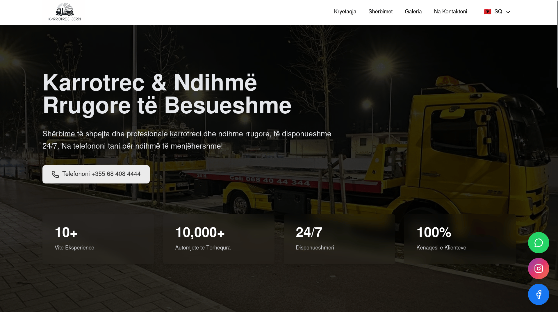 Homepage of the Karrotrec Çerri website